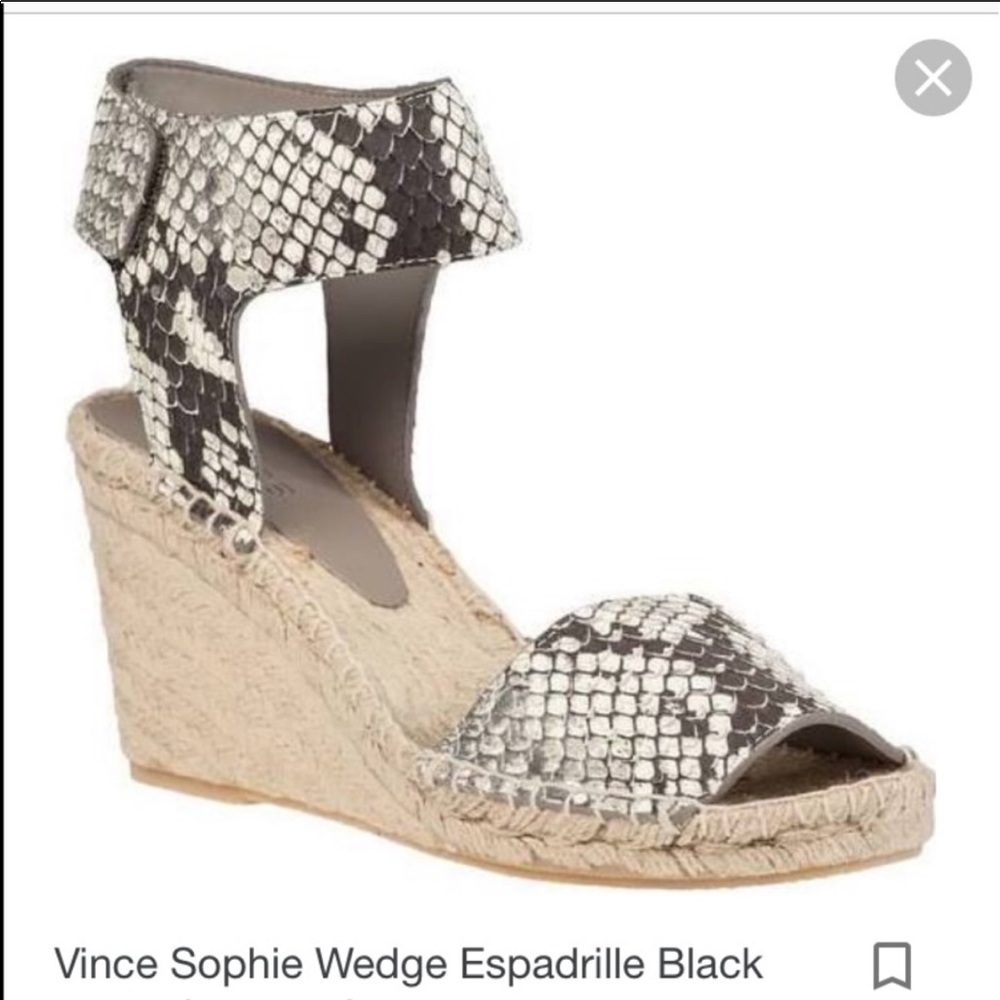NWT Vince “Sophie” Wedge Espadrille Sz 6